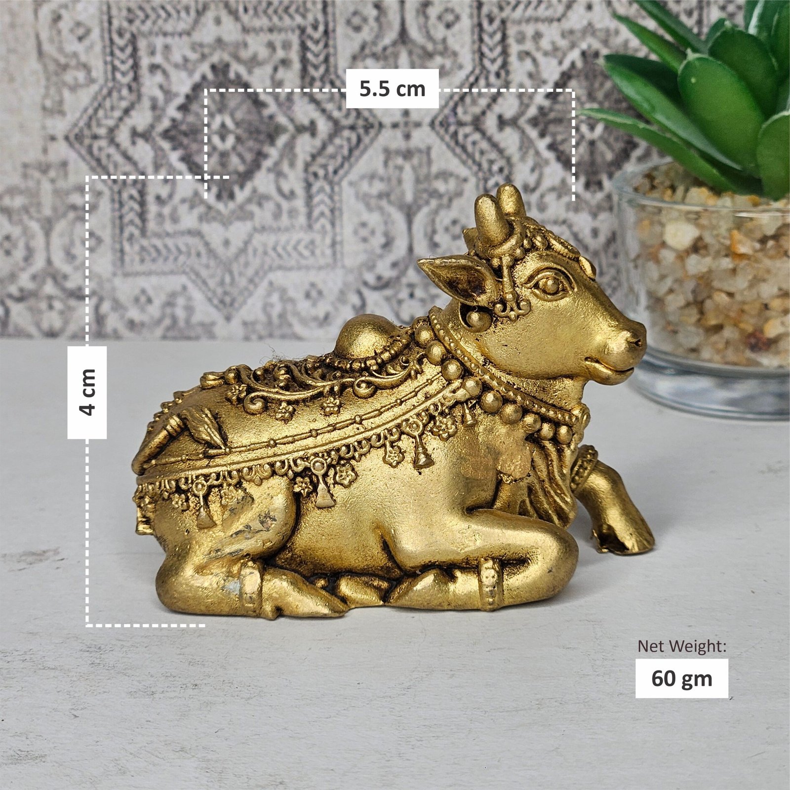 Brass Vastu Trunk Up Brass Baithe Shiv Statue Pair - Image 2