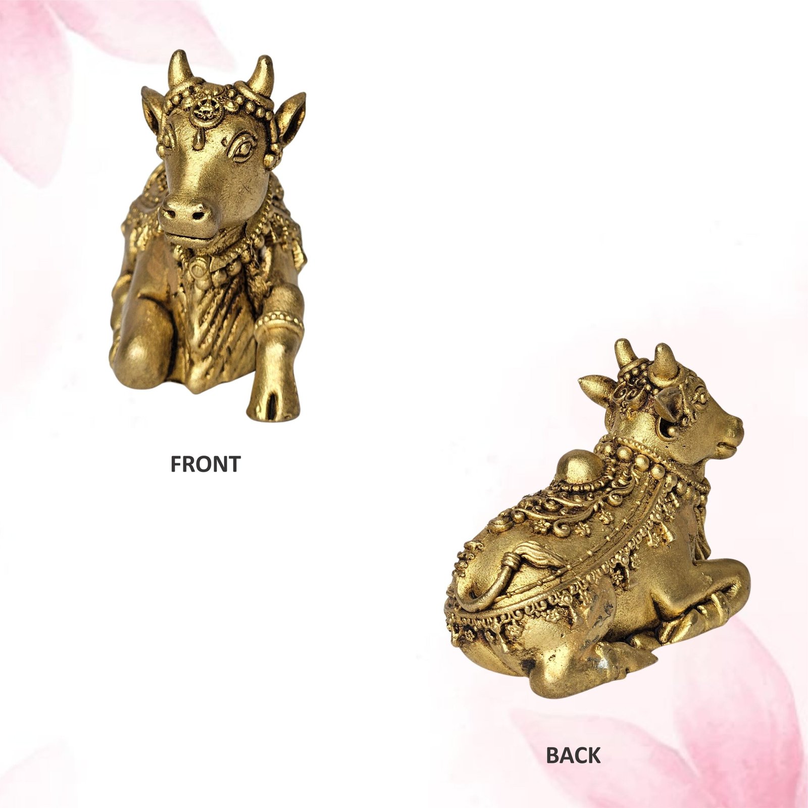 Brass Vastu Trunk Up Brass Baithe Shiv Statue Pair - Image 3