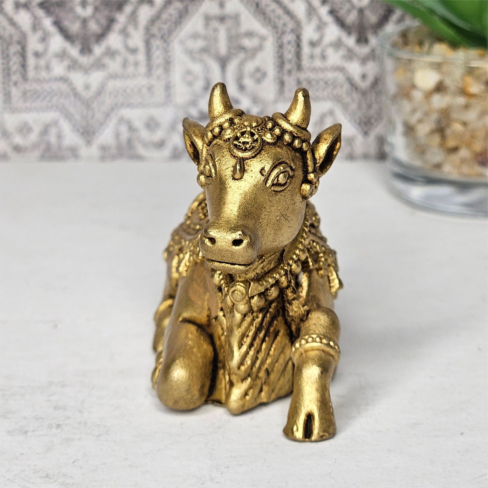 Brass Vastu Trunk Up Brass Baithe Shiv Statue Pair